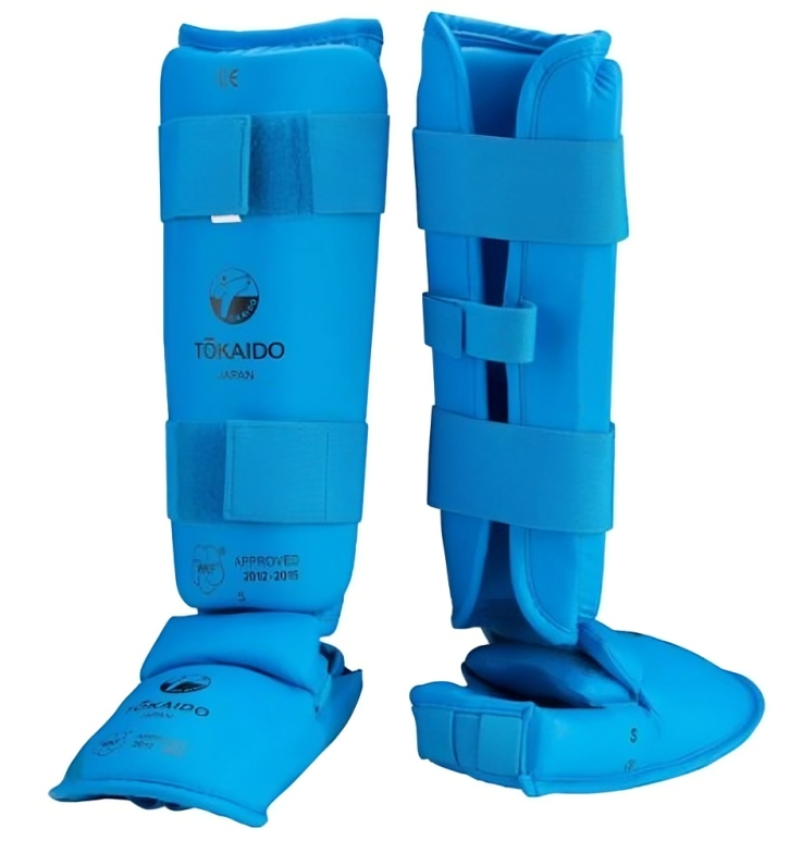 CANILLERAS KARATE TOKAIDO WKF APROBADO AZUL