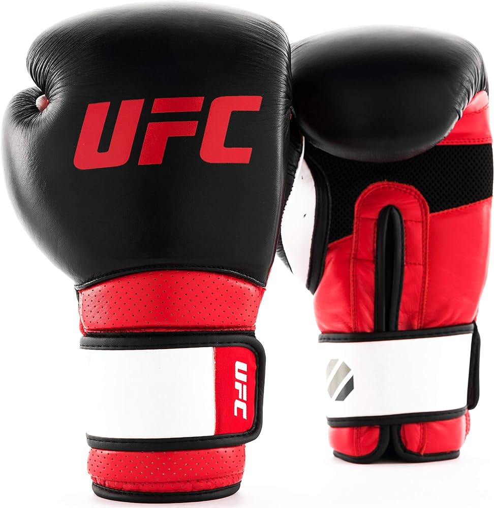 Guantes uf box stand-up training negro-rojo-blanco