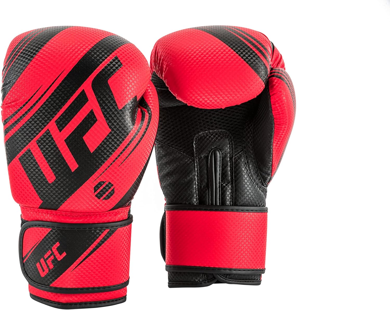 Guantes ufc box rush training negro-rojo